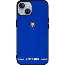 iPhone 15 Case Hülle - Silikon schwarz Usbekistan 2026 personalisierbares Fussballtrikot