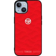 iPhone 15 Case Hülle - Silikon schwarz Tunesien 2026 personalisierbares Fussballtrikot