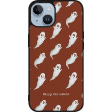 iPhone 15 Case Hülle - Silikon schwarz Halloween 2025 Pattern of ghosts