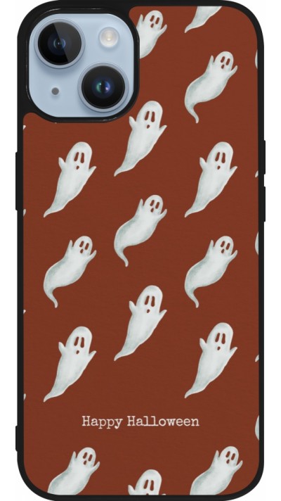 iPhone 15 Case Hülle - Silikon schwarz Halloween 2025 Pattern of ghosts