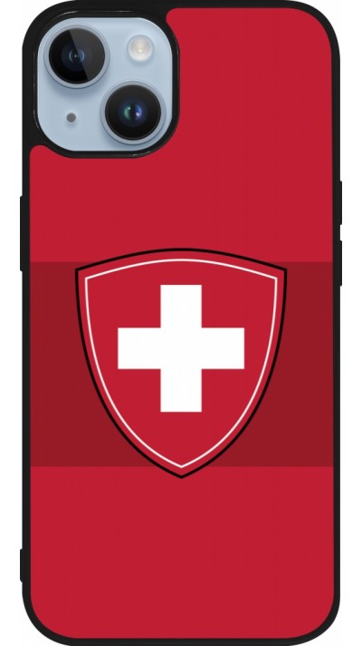 iPhone 15 Case Hülle - Silikon schwarz Hockey World Championship Ecusson Suisse