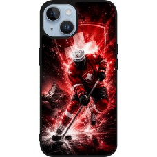 iPhone 15 Case Hülle - Silikon schwarz Hockey World Championship Player