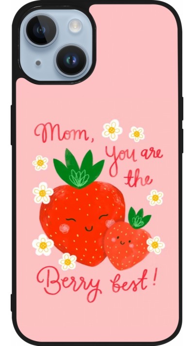 iPhone 15 Case Hülle - Silikon schwarz Mom 2026 Berry best