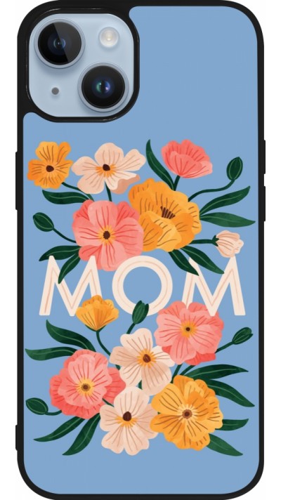 iPhone 15 Case Hülle - Silikon schwarz Mom 2026 Flowers