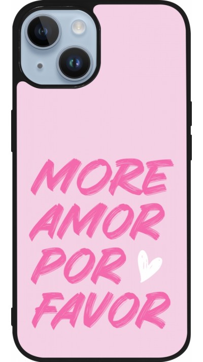 Coque iPhone 15 - Silicone rigide noir More amor porfavor Coque iPhone 15 - Silicone rigide noir More amor porfavor