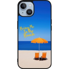 iPhone 15 Case Hülle - Silikon schwarz Summer 2025 Bring me to the beach