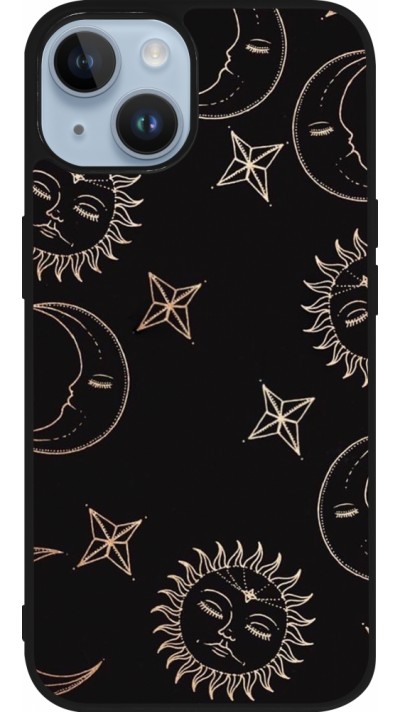 iPhone 15 Case Hülle - Silikon schwarz Suns and Moons
