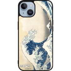 iPhone 15 Case Hülle - Silikon schwarz Kunstbild - Die große Welle vor Kanagawa - Hokusai