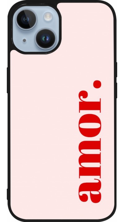 iPhone 15 Case Hülle - Silikon schwarz Valentine 2024 amor