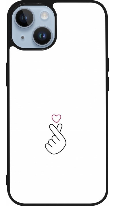iPhone 15 Case Hülle - Silikon schwarz Valentine 2024 heart by Millennials