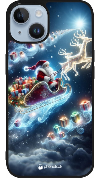 iPhone 15 Case Hülle - Silikon schwarz Weihnachten 2023 Verzauberter Weihnachtsmann