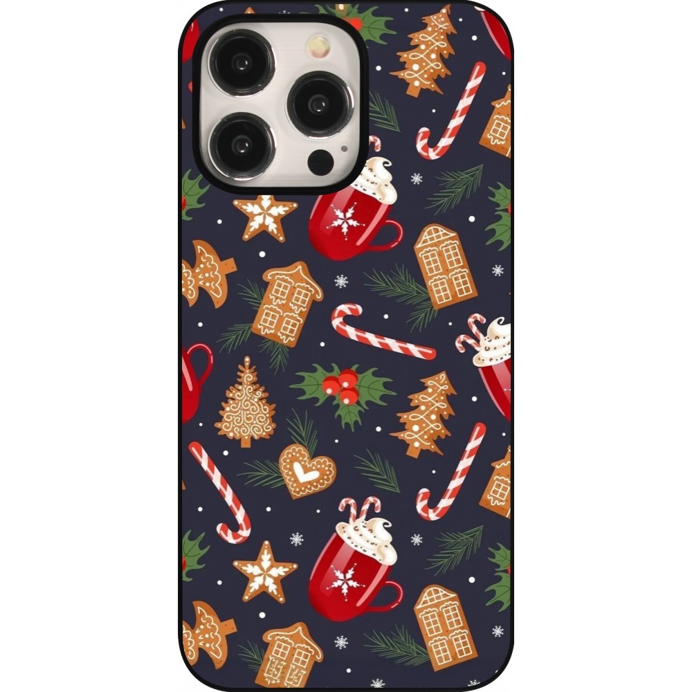 iPhone 15 Pro Max Case Hülle - Christmas 25 Pattern Gingerbread House