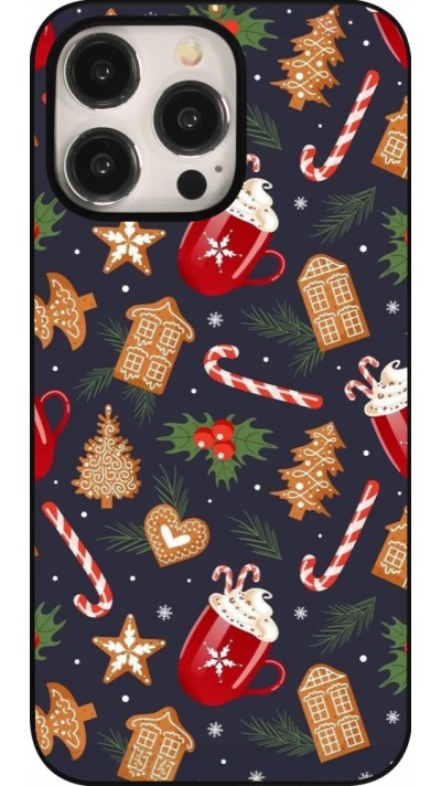 iPhone 15 Pro Max Case Hülle - Christmas 25 Pattern Gingerbread House