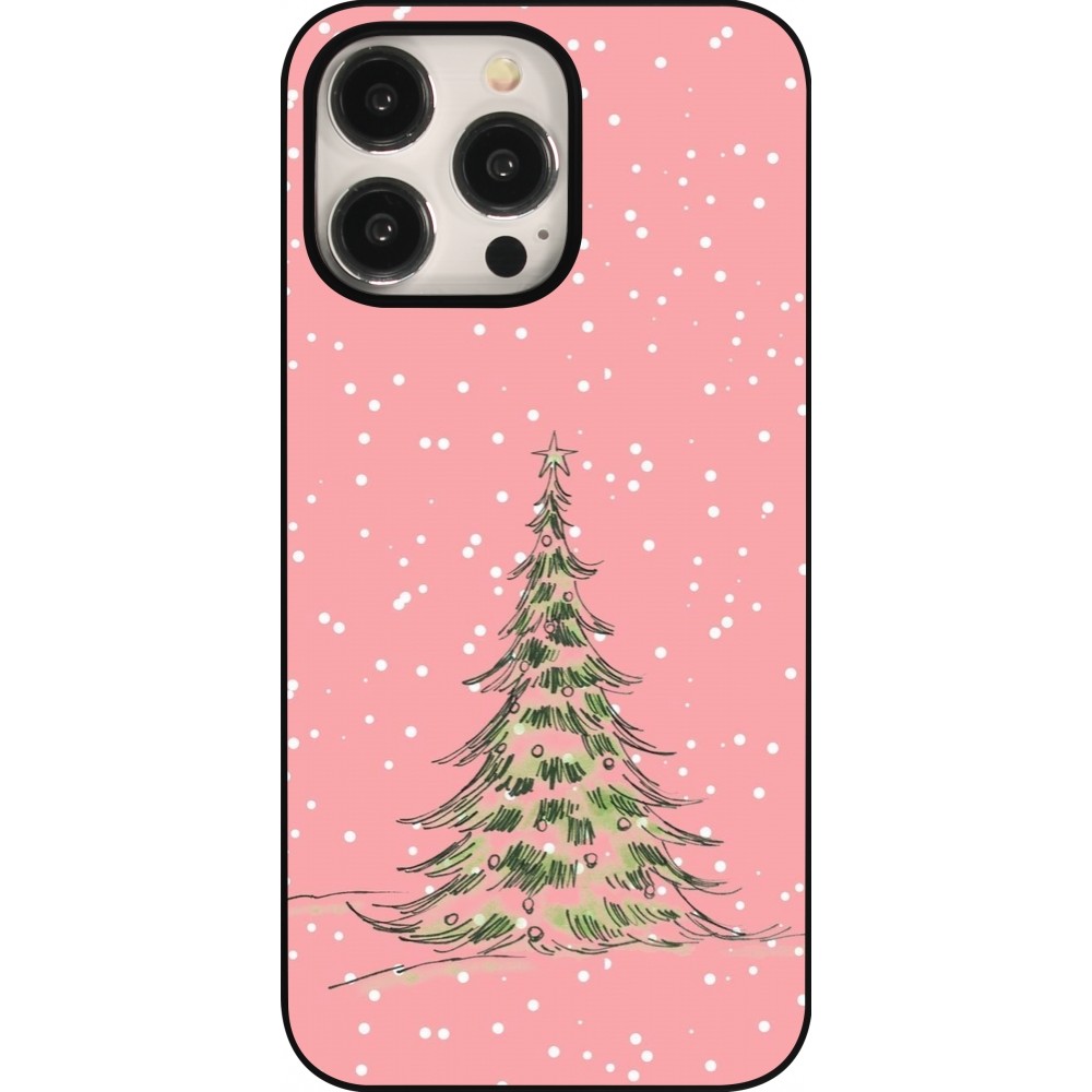 iPhone 15 Pro Max Case Hülle - Christmas 25 Pink Tree