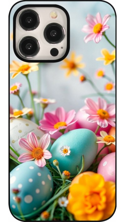 iPhone 15 Pro Max Case Hülle - Easter 2026 Eggs with flowers