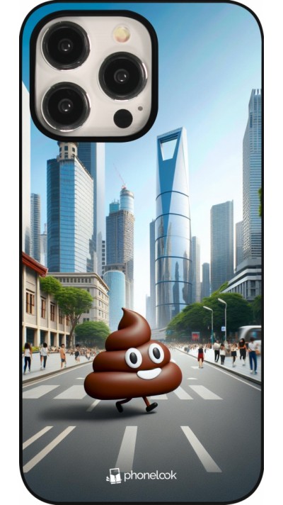 Coque iPhone 15 Pro Max - Emoji Caca walk