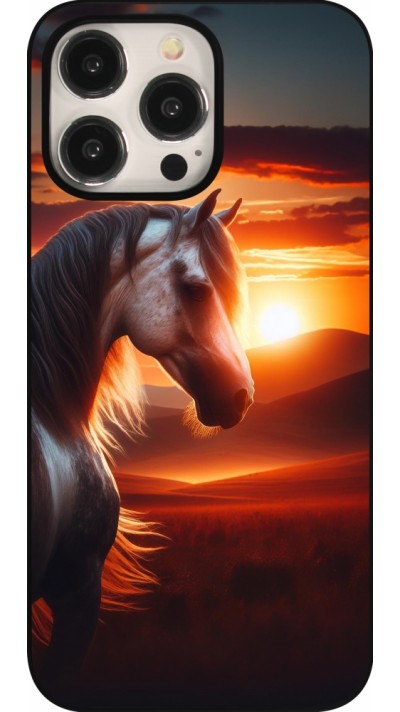 iPhone 15 Pro Max Case Hülle - Majestätischer Sonnenuntergang Pferd