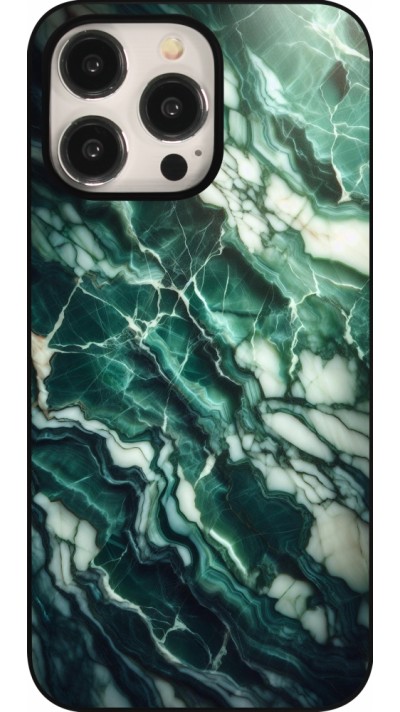 Coque iPhone 15 Pro Max - Marbre vert majestueux