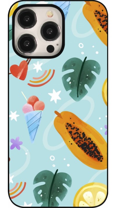 iPhone 15 Pro Max Case Hülle - Summer 2025 Pattern papaya