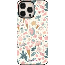 iPhone 15 Pro Max Case Hülle - Sommer Pink Muster