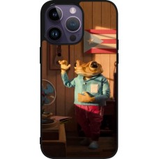 iPhone 15 Pro Max Case Hülle - Silikon schwarz Dancing frog DTMF