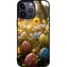 iPhone 15 Pro Max Case Hülle - Silikon schwarz Easter 2026 Decorated eggs