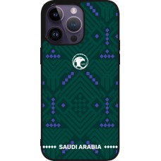 iPhone 15 Pro Max Case Hülle - Silikon schwarz Saudi Arabien 2026 personalisierbares Fussballtrikot