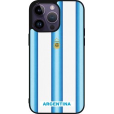 iPhone 15 Pro Max Case Hülle - Silikon schwarz Argentinien 2026 personalisierbares Fussballtrikot