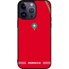 iPhone 15 Pro Max Case Hülle - Silikon schwarz Marokko 2026 personalisierbares Fussballtrikot