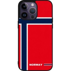 iPhone 15 Pro Max Case Hülle - Silikon schwarz Norwegen 2026 personalisierbares Fussballtrikot
