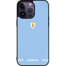 iPhone 15 Pro Max Case Hülle - Silikon schwarz Uruguay 2026 personalisierbares Fussballtrikot