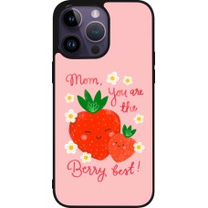 Coque iPhone 15 Pro Max - Silicone rigide noir Mom 2026 Berry best