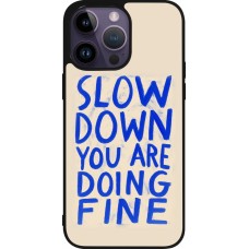 iPhone 15 Pro Max Case Hülle - Silikon schwarz Slow down 2026