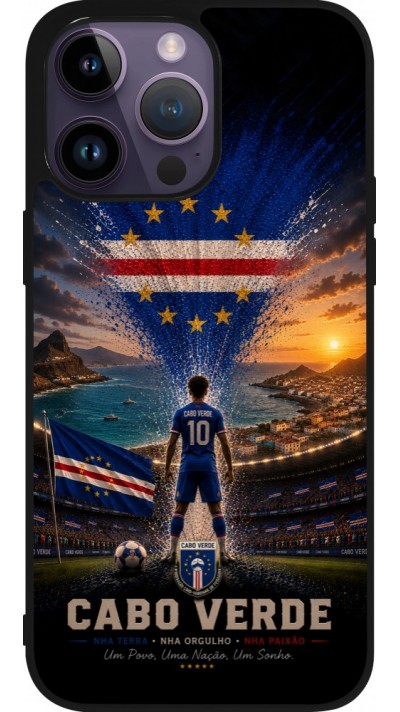 iPhone 15 Pro Max Case Hülle - Silikon schwarz Fussball Kap Verde splash 2026