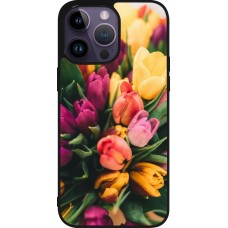 Coque iPhone 15 Pro Max - Silicone rigide noir Bouquet of tulips 2026