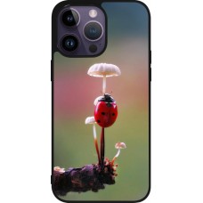 iPhone 15 Pro Max Case Hülle - Silikon schwarz Ladybird on a mushroom 2026