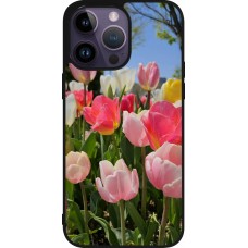 iPhone 15 Pro Max Case Hülle - Silikon schwarz Tulips 2026