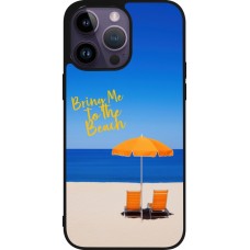 iPhone 15 Pro Max Case Hülle - Silikon schwarz Summer 2025 Bring me to the beach