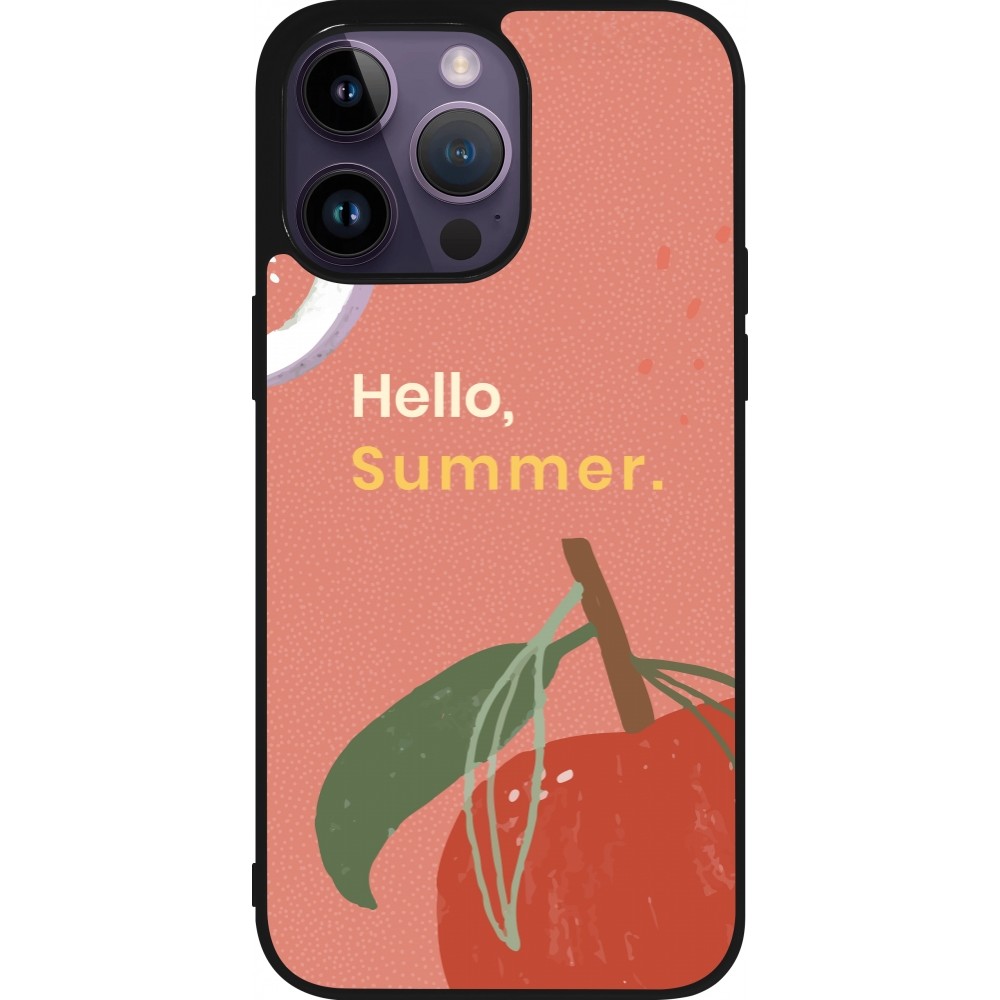 iPhone 15 Pro Max Case Hülle - Silikon schwarz Summer 2025 Hello summer