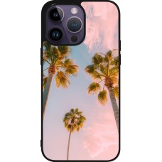 iPhone 15 Pro Max Case Hülle - Silikon schwarz Summer 2025 Palmiers