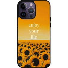 iPhone 15 Pro Max Case Hülle - Silikon schwarz Summer 2026 Enjoy your life