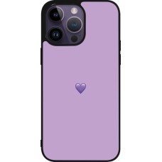 iPhone 15 Pro Max Case Hülle - Silikon schwarz Valentine 2023 purpule single heart