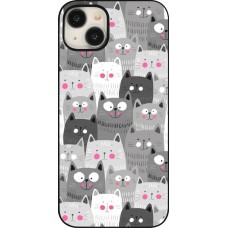 iPhone 15 Plus Case Hülle - Katzenschwärme