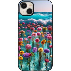 iPhone 15 Plus Case Hülle - Blumenmeer Wellen