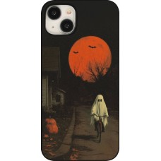 iPhone 15 Plus Case Hülle - Halloween 2025 Ghost on a bicycle