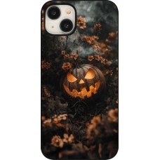 iPhone 15 Plus Case Hülle - Halloween 2025 Pumpkin with flowers