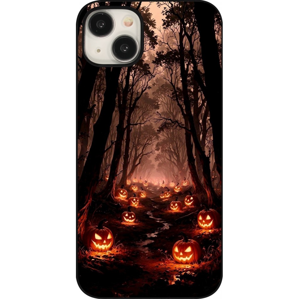 iPhone 15 Plus Case Hülle - Halloween 2025 Road of Terrifying Pumpkins