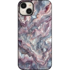 iPhone 15 Plus Case Hülle - Violetter silberner Marmor