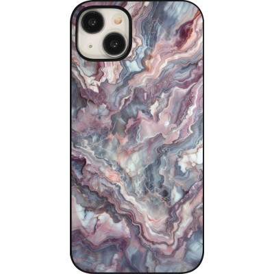 iPhone 15 Plus Case Hülle - Violetter silberner Marmor