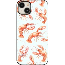iPhone 15 Plus Case Hülle - Muster von pastellfarbenen Hummern